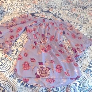 USED Lilac off shoulders flower dress (LARGE)
